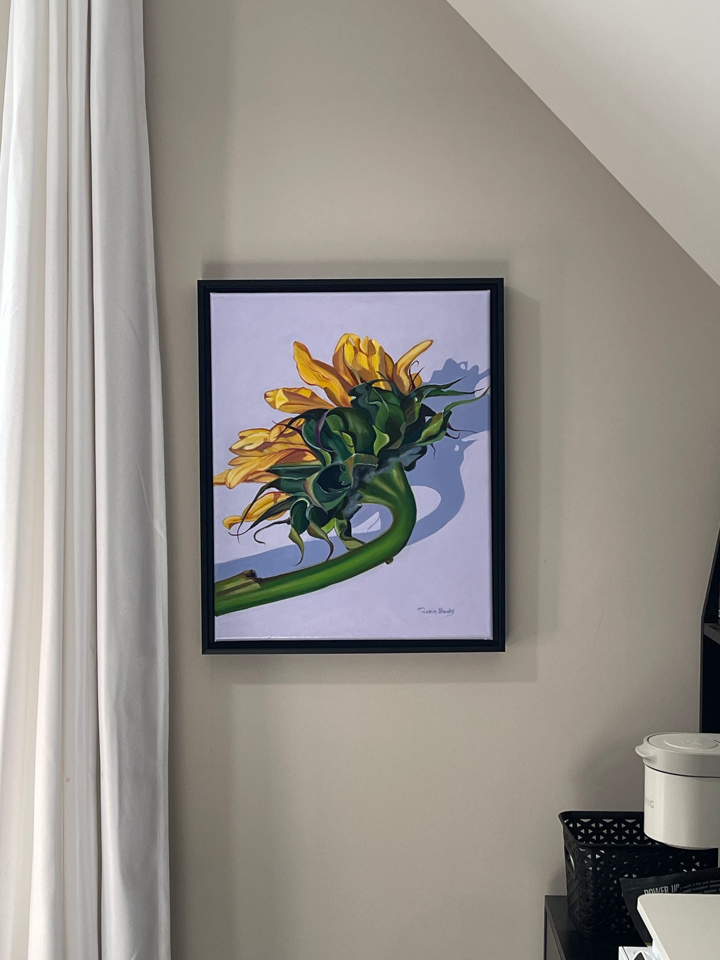 Sunflower study #3 16" x 20" oil on canvas