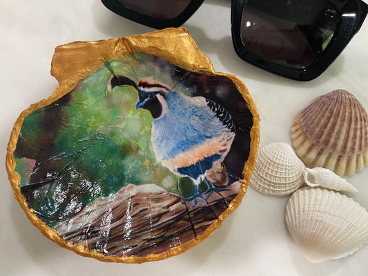 Decoupaged Sea Shell - Qual