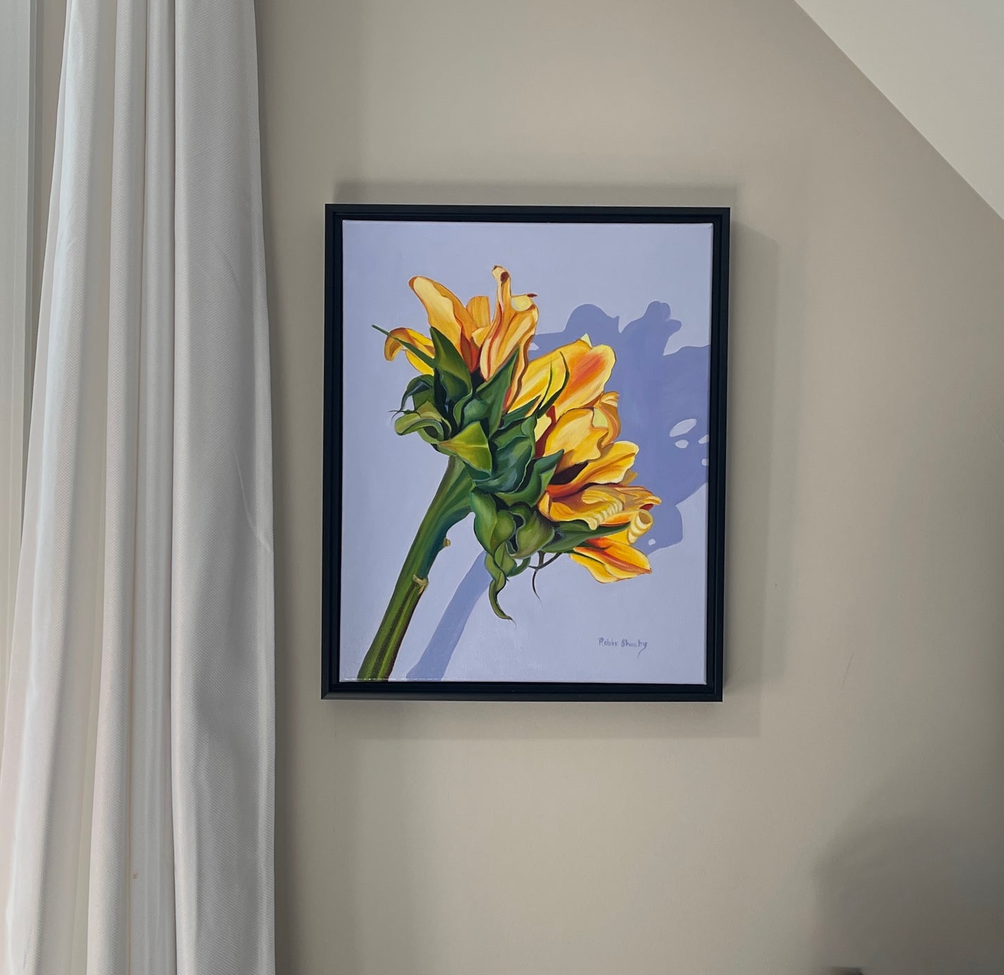 Sunflower study #4 16" x 20" oil on canvas