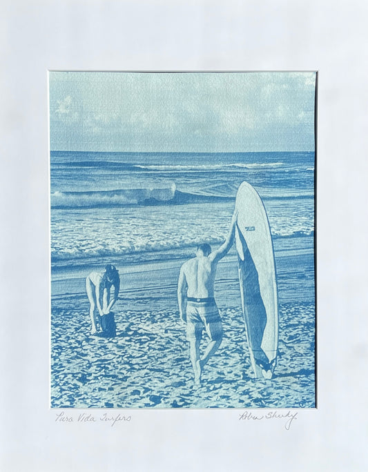 Pura VIda Surfer - Cyanotype Print